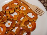 Smoked paprika and maple-glazed delicata squash