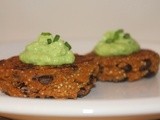 Southwest black bean and quinoa patties with avocado sour cream