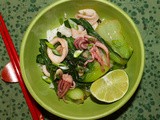 Stir-fried squid and baby bok choy