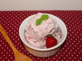 Strawberry-basil ice cream