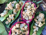 Thai red curry dragon fruit chicken salad