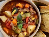 Turkey and summer vegetable soup