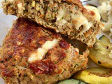 Vegetable and mozzarella mini turkey meatloaves