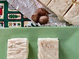 White chocolate eggnog fudge