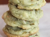 White chocolate pistachio pudding cookies