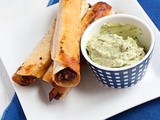 Chicken Tinga Taquitos with Avocado Cream for #SundaySupper