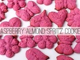 Raspberry Almond Spritz Cookies