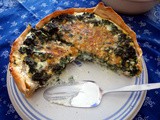 Brennessel Pizza- Quiche-Tarte,Tomatensalat