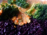 Brokkoli/Linsen Curry, Schwarzer Reis