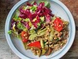 Dreierlei Nudelsalat,Zweierlei Salat,Vegan