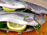 Forelle mit Zitronenkartoffeln, Pflücksalat