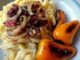 Gedämpfte Pastinaken, Kartoffelstampf,Bratpaprika, Chinakohlsalat