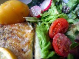 Kabeljau,Salat,Kartoffeln
