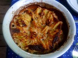 Kartoffelgratin,Karottensalat,Kohlrabisalat,vegetarisch