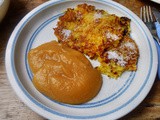 Kartoffelpuffer,Apfelmus , vegetarisch