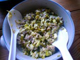 Matjestatar,Walldorfsalat,Feldsalat, Pellkartoffel