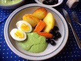 Ofenkartoffel,Feta/Bärlauchcreme,Eier,Oliven,vegetarisch