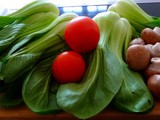 Pak Choi,Tomaten,Champignon, Pellkartoffeln