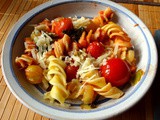 Pak Choy,Tomaten und Spirelli