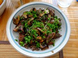 Shiitake,Champignon,Hackbällchen, Eisbergsalat