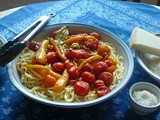 Tomaten/Paprikapfanne,Linguine