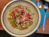 Zucchini-Karotten Spaghetti,Kopfsalat,Apfelpfannkuchen,vegetatarisch