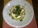 Caracatiță scaloppata cu tortino de cartofi și pesto de măsline (Taggiasche)