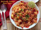 Beetroot Paneer Peas Pulao