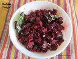 Beetroot Poriyal or South Indian Beetroot Stir Fry