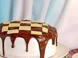 Classic Checkerboard Cake with Chocolate Mousse