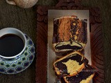 Espresso Chocolate Marble Cake | No Bake No Oven Marble Cake | Chocolate Swirl Bread