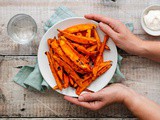 Air Fried Harissa Sweet Potatoes Wedges