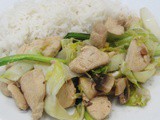 Cauliflower Leaf and Chicken Stir Fry