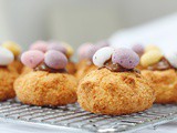 Coconut Macaroons Topped with Mini Eggs