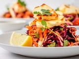 Halloumi and Pomegranate Molasses Salad