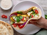 Indian Chicken Wrap with Mango Yogurt Dressing