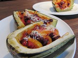 Kidney Bean and Mozzarella Stuffed Marrow