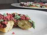 Mini Baked Doughnuts with Christmas Sprinkles