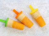 Peach and Banana Ice Lollipops