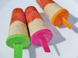 Peach and Banana Ice Lollipops