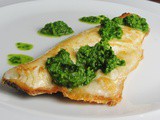 Sea Bass with a Simple Green Herb Salsa
