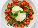 Spelt and Lentil Caprese Salad