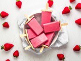 Strawberry Coconut Milk Ice Lollies (Vegan)