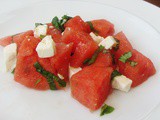 Watermelon, Feta and Basil Salad