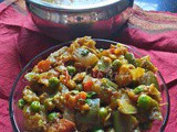 Matar Baingan Bhujia | Vankaya Batani | Eggplant And Peas