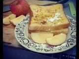 Healthy breakfast apple french toast