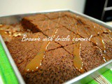 Quick Brownie with drizzle Caramel