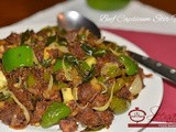 Beef Capsicum Stir Fry Recipe / Beef Capsicum Pepper Fry