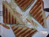 Vegetable Bread Sandwich / Toasted Cheese Vegetable Bread Sandwich