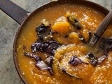 Crema di zucca con radicchio rosso di Treviso